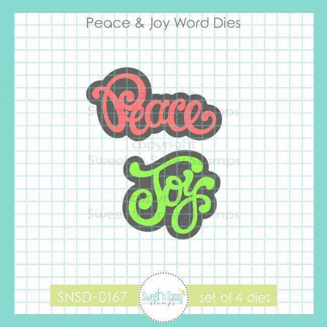 Peace & Joy Word Dies