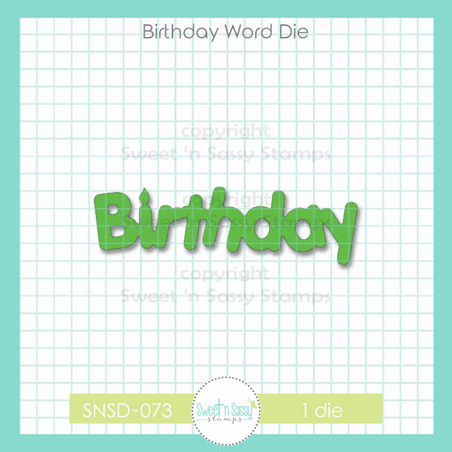 Birthday Word Die