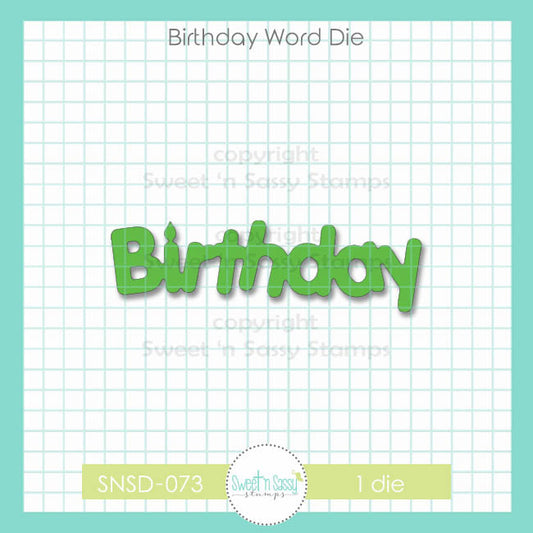 Birthday Word Die