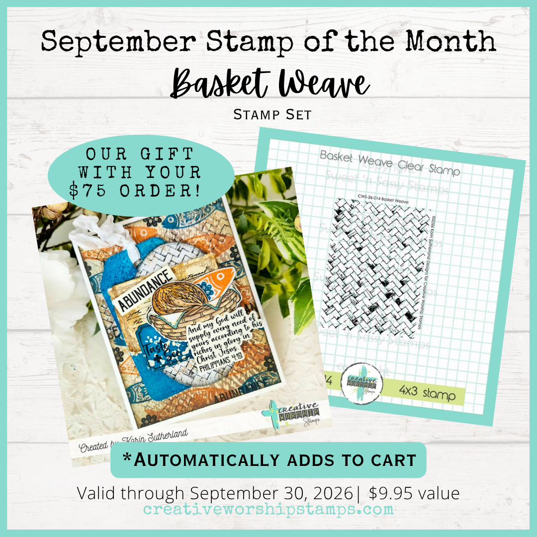FREE SOTM: Basket Weave Clear Stamp