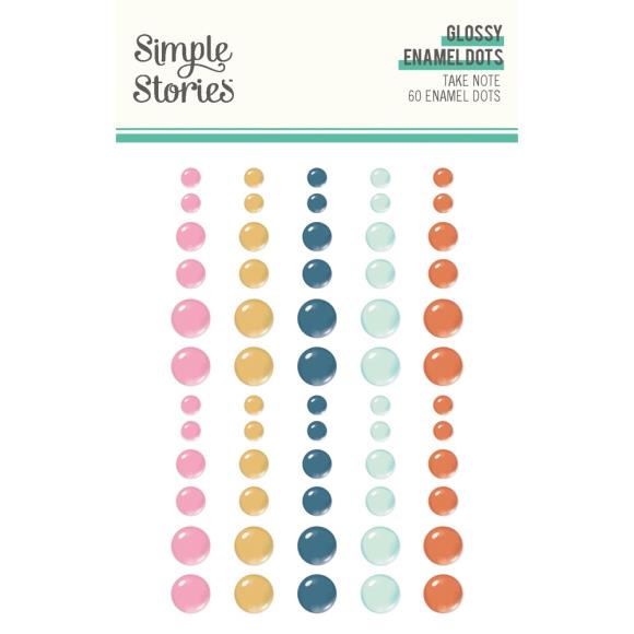 Simple Stories Take Note Glossy Enamel Dots 60/pkg