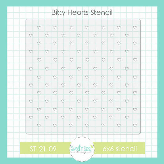 Bitty Hearts Stencil