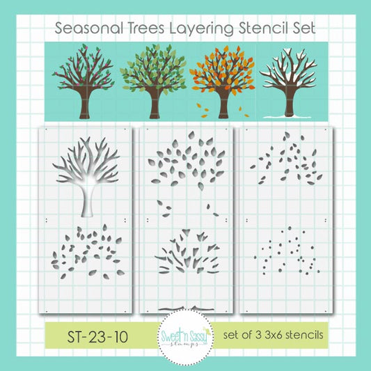 Seasonal Trees Layering Mini Stencil Set