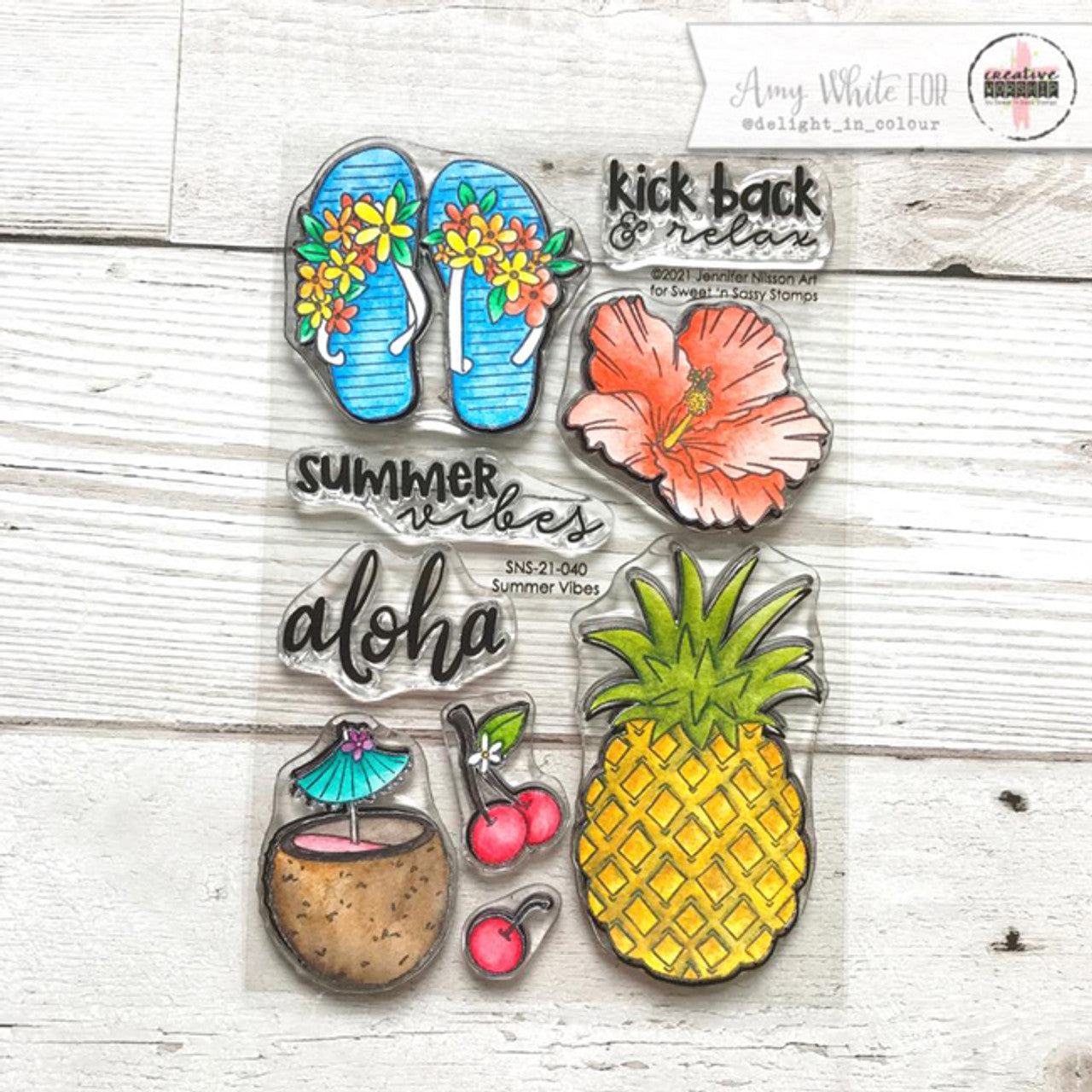 Summer Vibes Clear Stamp Set