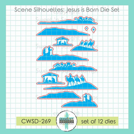 Scene Silhouettes: Jesus is Born Die Set