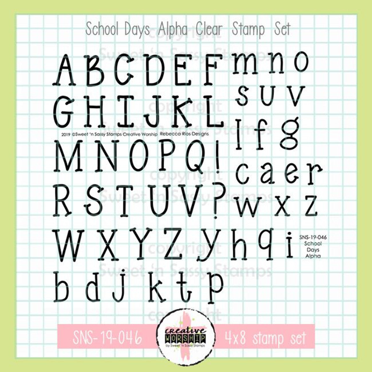 School Days Alpha Clear Stamp Set