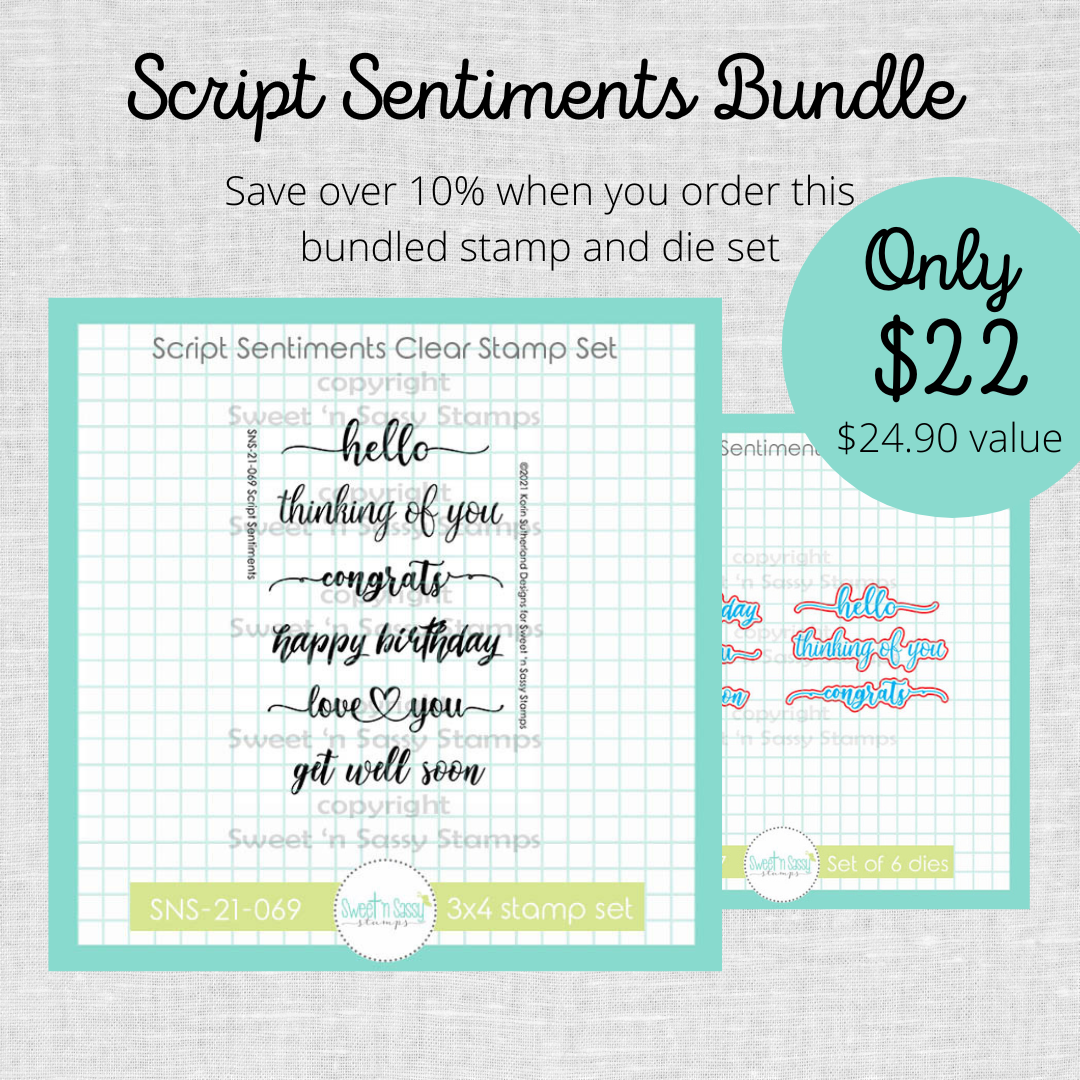 Script Sentiments Stamp & Die Bundle