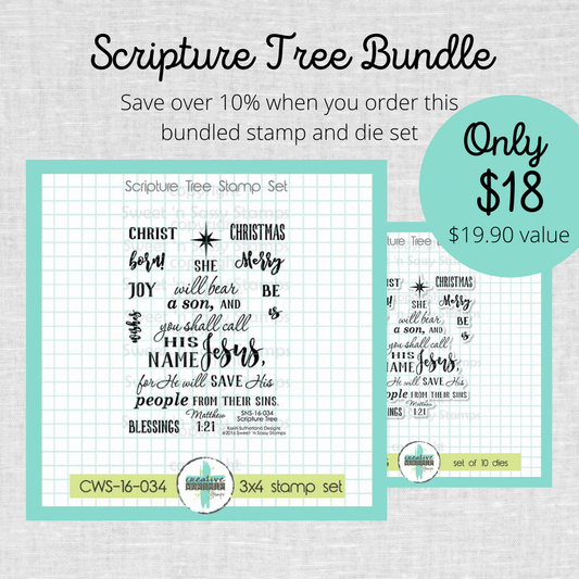 Scripture Tree Stamp & Die Bundle