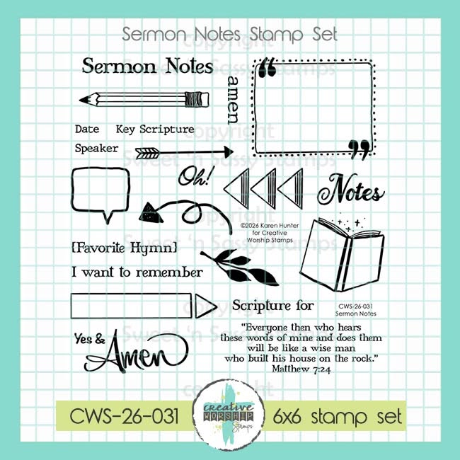 Sermon Notes Clear Stamp Set