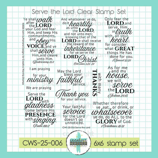 Serve the Lord Clear Stamp Set