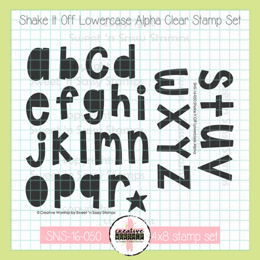 Shake it Off Lowercase Alpha Clear Stamp Set