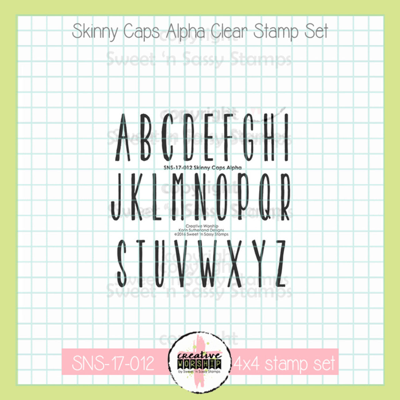 Skinny Caps Alpha Clear Stamp Set