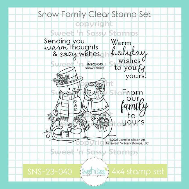 Snow Family Clear Stamp Set