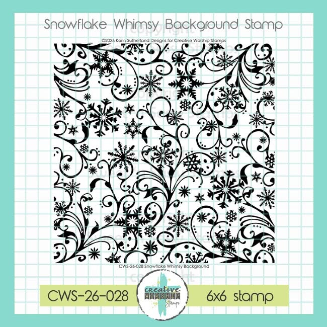 Snowflake Whimsy Background Clear Stamp