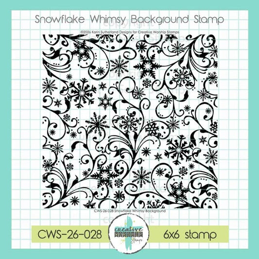 Snowflake Whimsy Background Clear Stamp