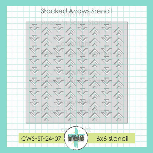 Stacked Arrows Stencil