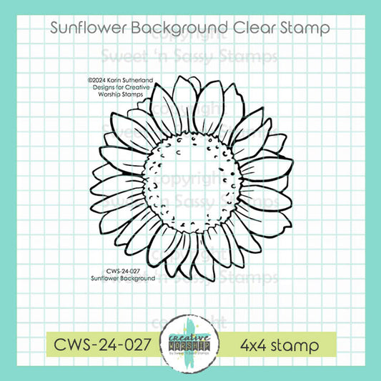 Sunflower Background Clear Stamp