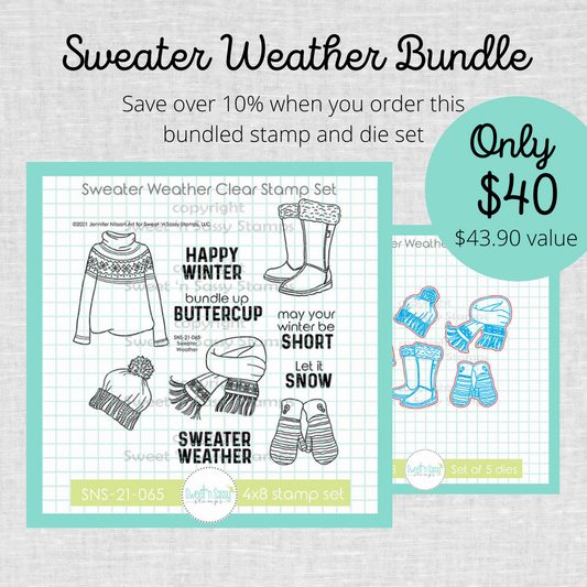 Sweater Weather Stamp & Die Bundle