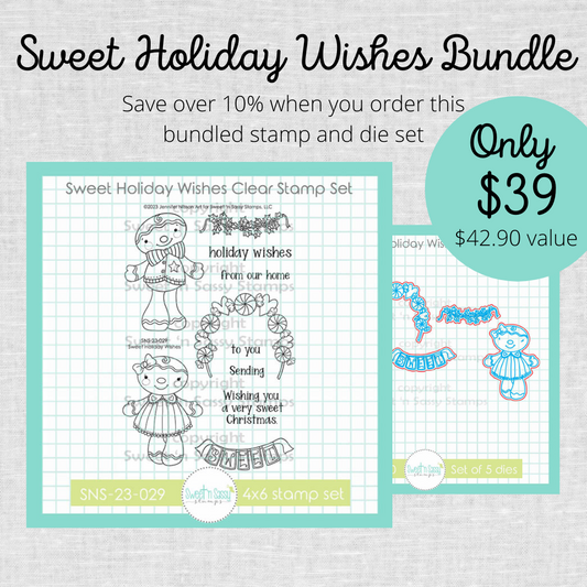 Sweet Holiday Wishes Stamp & Die Bundle