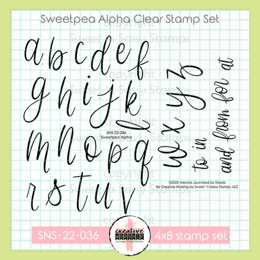 Sweetpea Alpha Clear Stamp Set