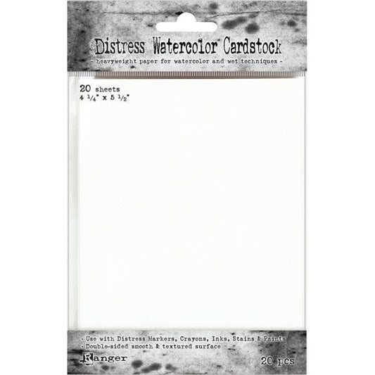Tim Holtz Distress Watercolor Cardstock - 20 sheets - 4.25" x 5.5"