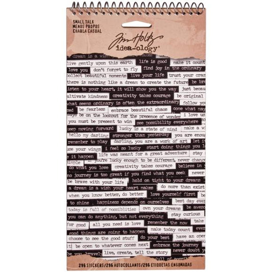 Tim Holtz Idea-ology Small Talk Sticker Book 296 Stickers