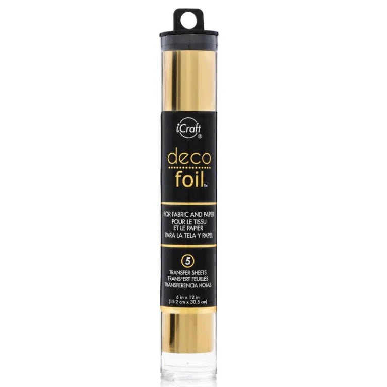 Deco Foil Specialty Transfer Sheets - Gold - 6"x12" 5/PKG