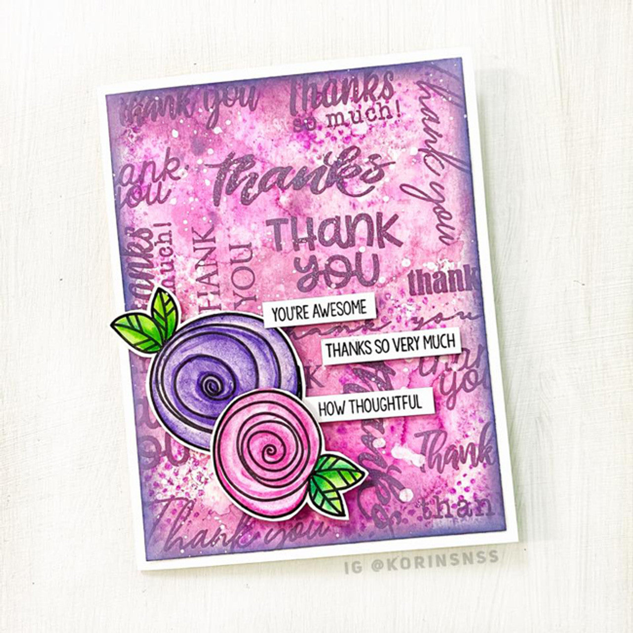 Sentimental Wordfetti Clear Stamp Set