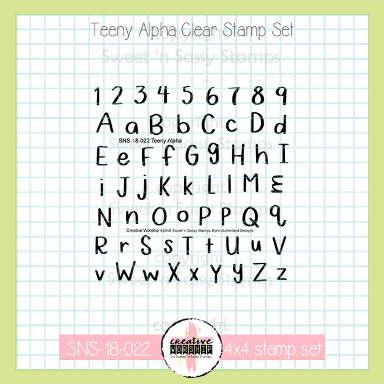 Teeny Alpha Clear Stamp Set