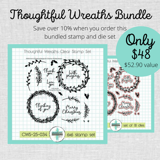 Thoughtful Wreaths Stamp & Die Bundle