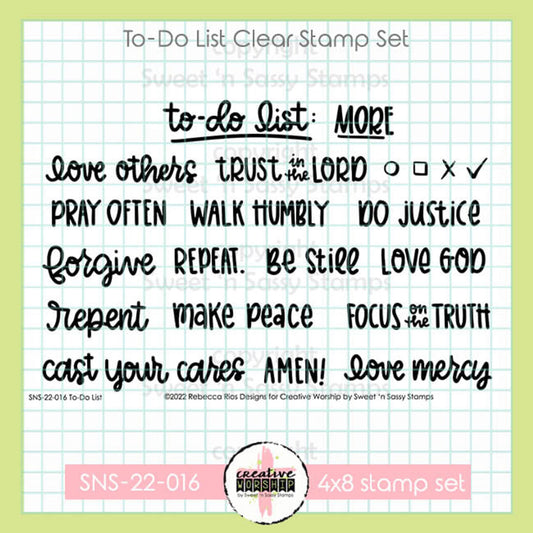 To-Do List Clear Stamp Set