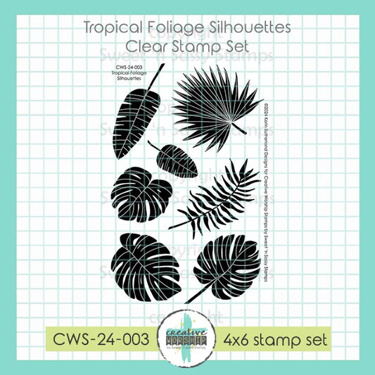 Tropical Foliage Silhouettes Clear Stamp Set