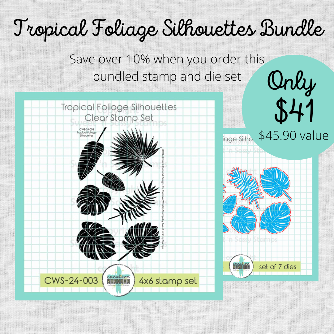 Tropical Foliage Silhouettes Stamp & Die Bundle