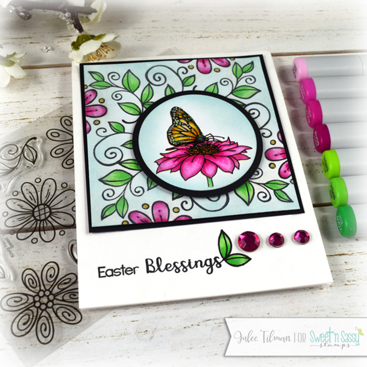 Doodle Florals Clear Stamp Set