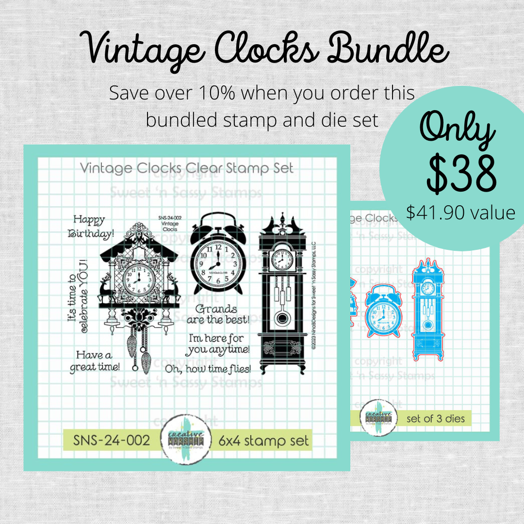 Vintage Clocks Stamp & Die Bundle