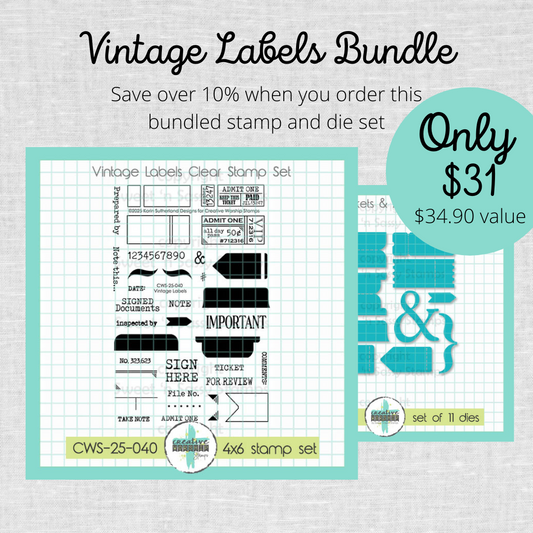 Vintage Labels Stamp & Die Bundle