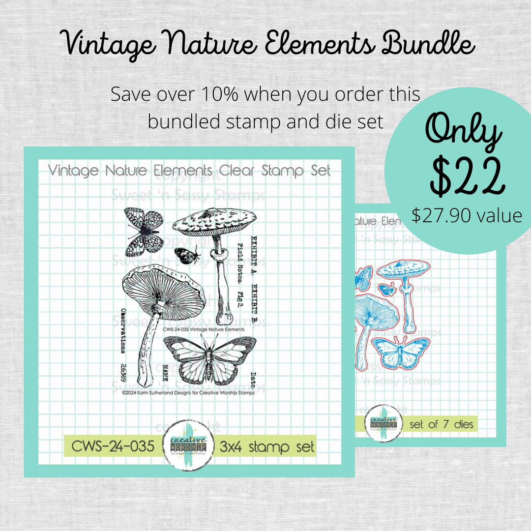 Vintage Nature Elements Stamp & Die Bundle