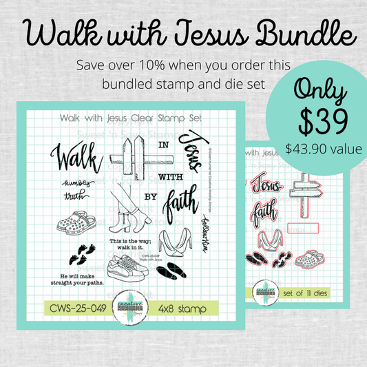 Walk with Jesus Stamp & Die Bundle