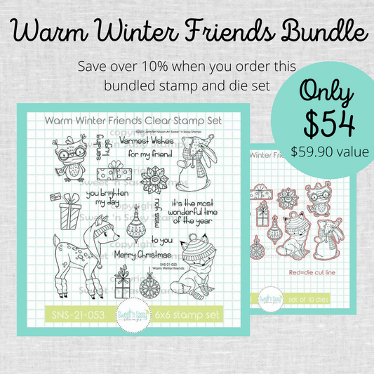 Warm Winter Friends Stamp & Die Bundle