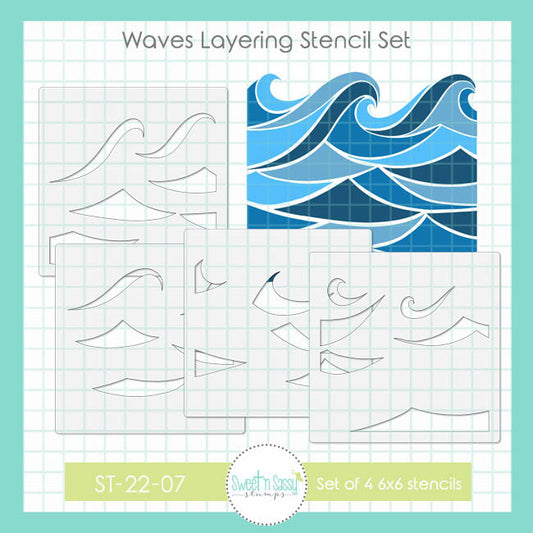 Waves Layering Stencil Set