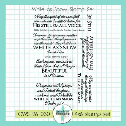 PREORDER White as Snow Stamp Set