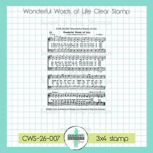 Wonderful Words of Life Clear Stamp