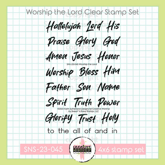 Worship the Lord Clear Stamp Set