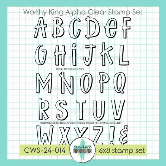 Worthy King Alpha Clear Stamp Set