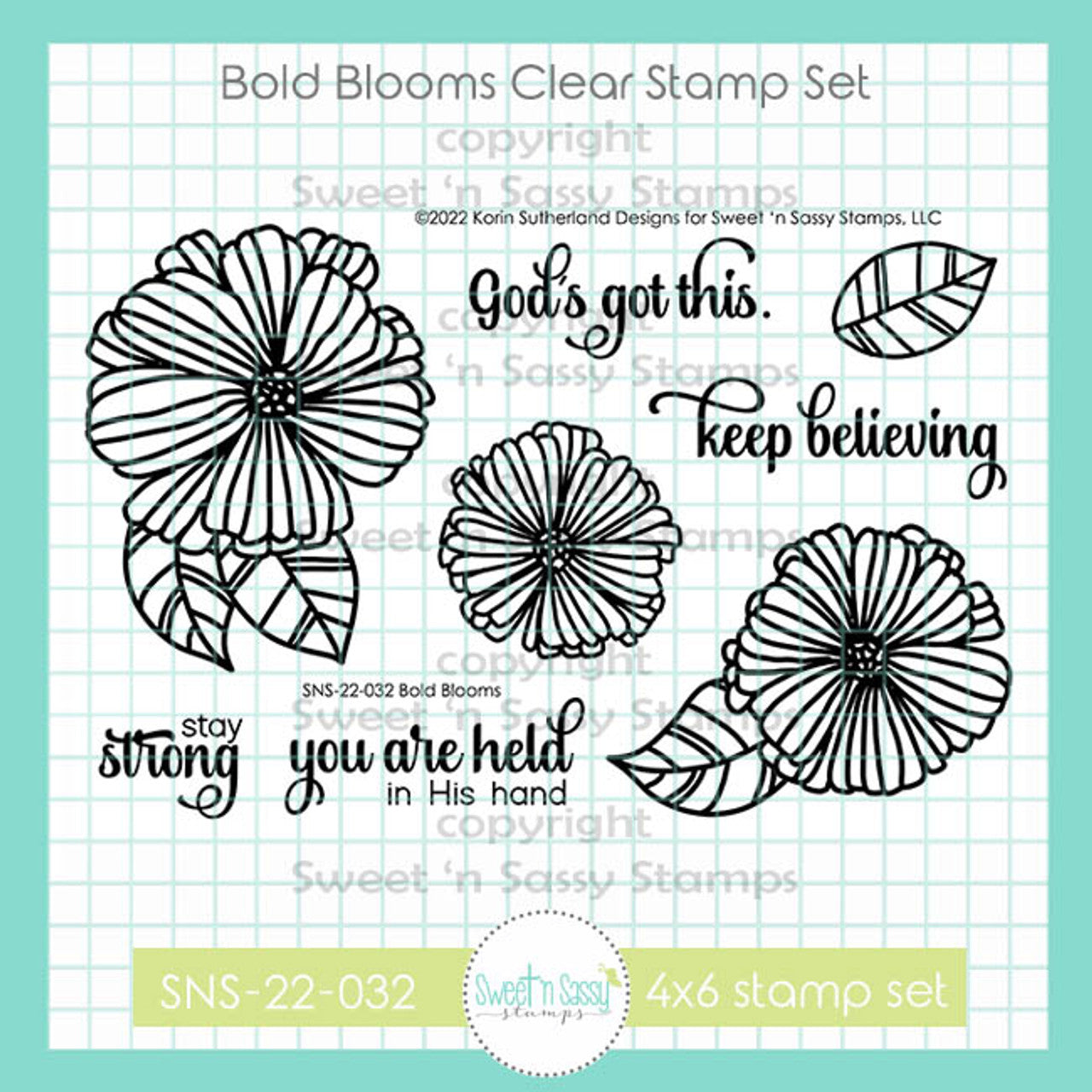 Bold Blooms Clear Stamp Set