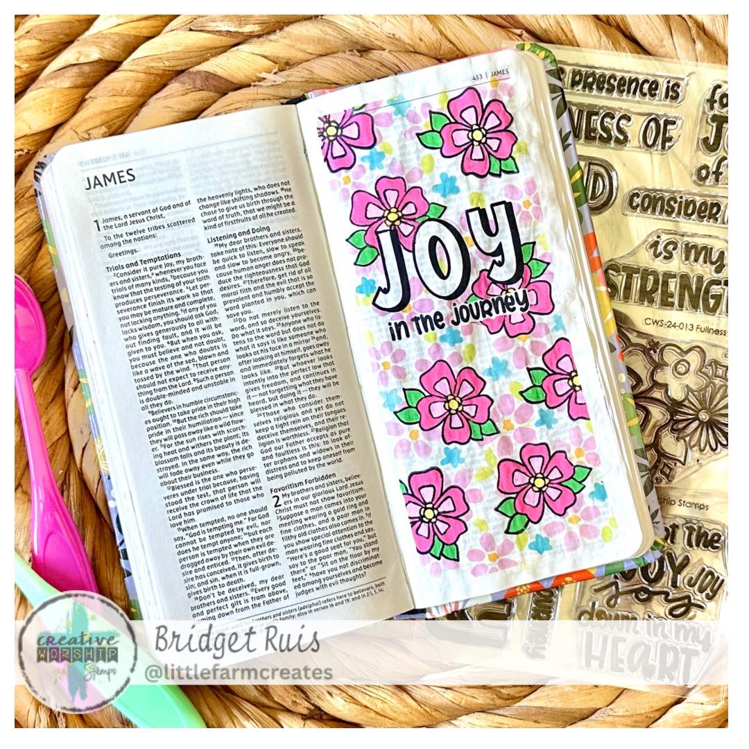 Joyful Flowers Layering Stencil