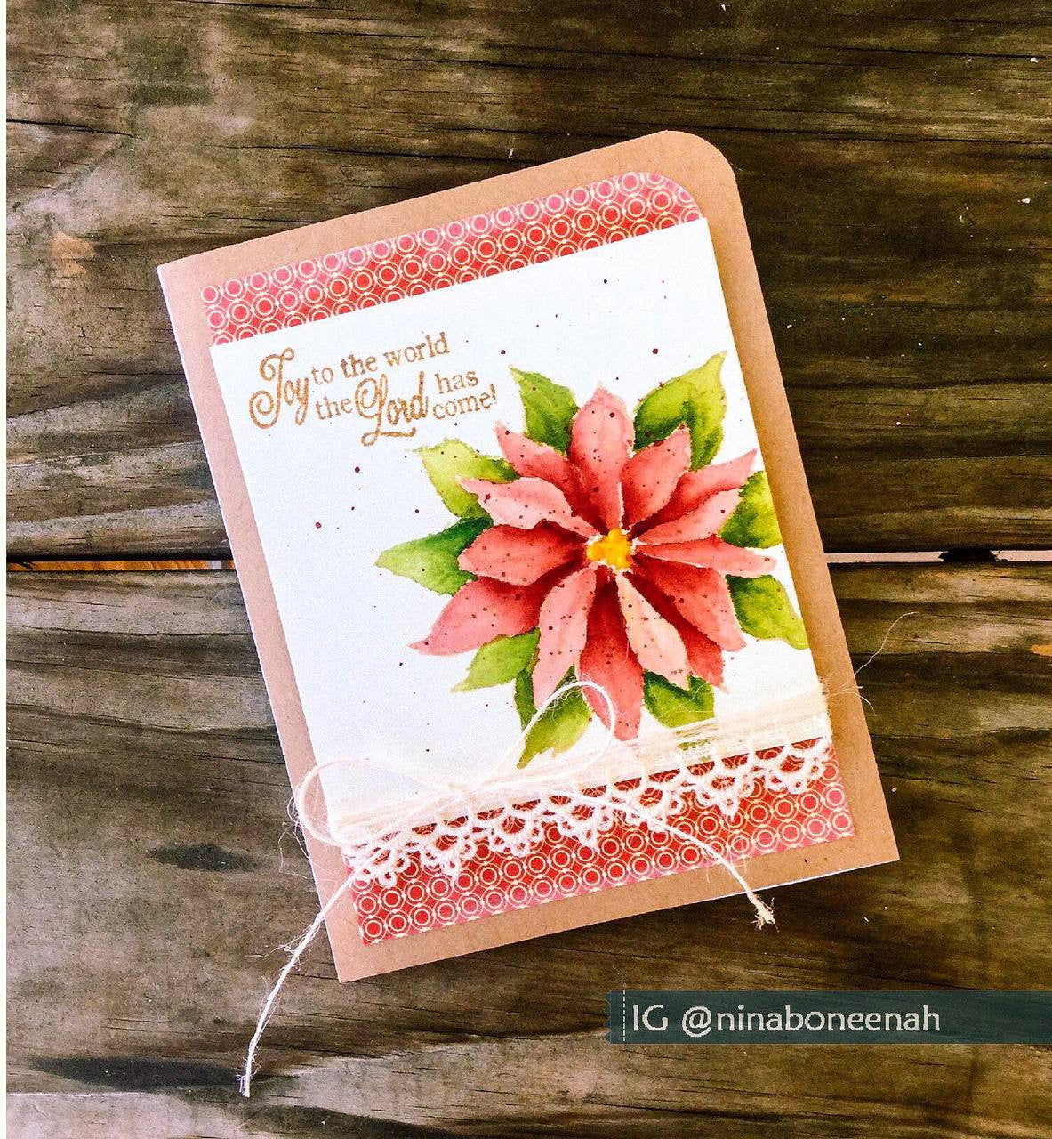 Christmas Poinsettia Clear Stamp Set