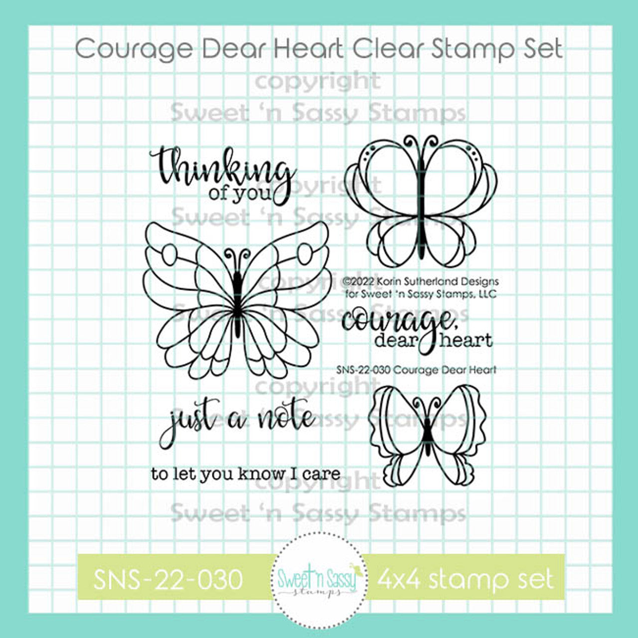 Courage Dear Heart Clear Stamp Set