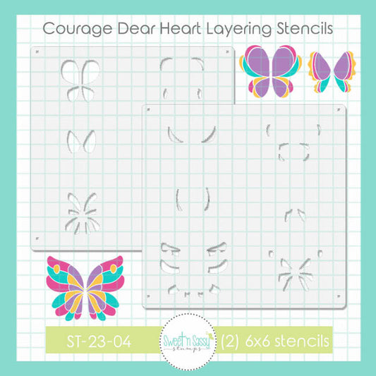 Courage Dear Heart Layering Stencils