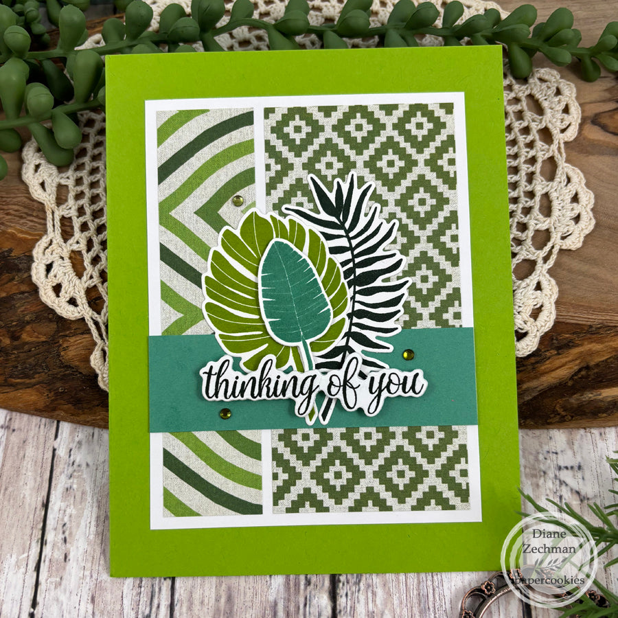 Tropical Foliage Silhouettes Stamp & Die Bundle